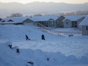 Snow, Sleds and Kids